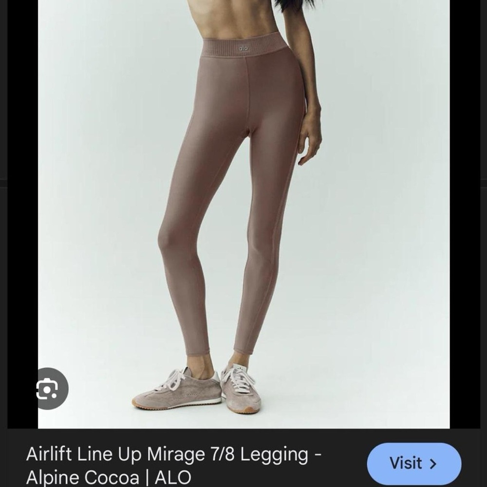 ALO “Atelier Collection” Airlift Line Up Mirage 7/8 Legging - Alpine Cocoa / M